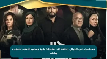 مسلسل حرب الجبالي الحلقة 45.. مفاجآت نارية ومصير غامض لشهيرة وراشد